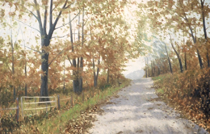 Autumn — oil on canvas by Harold Davis