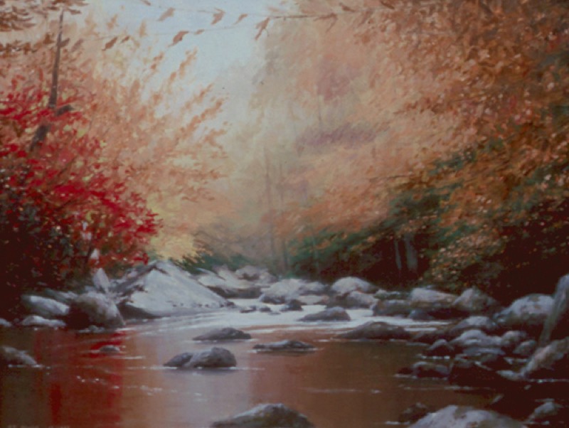 Autumn River — oil on canvas by Harold Davis