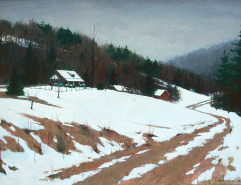 Winter — oil on canvas by Harold Davis