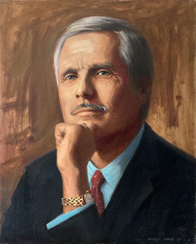 Ted Turner, American Media Mogul — oil on canvas by Harold Davis