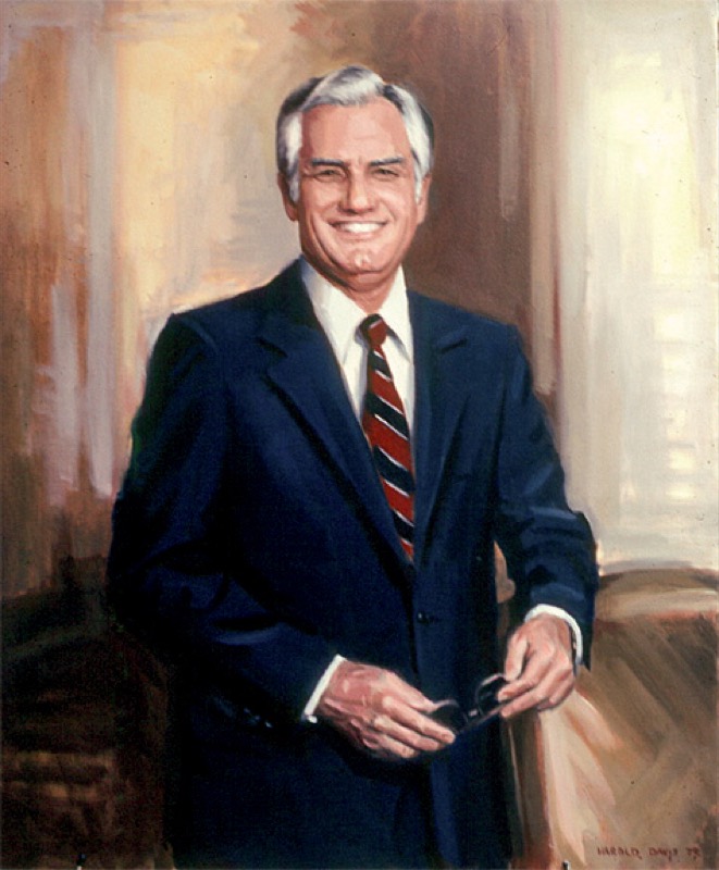Governor Wayne Mixon, Florida — oil on canvas by Harold Davis