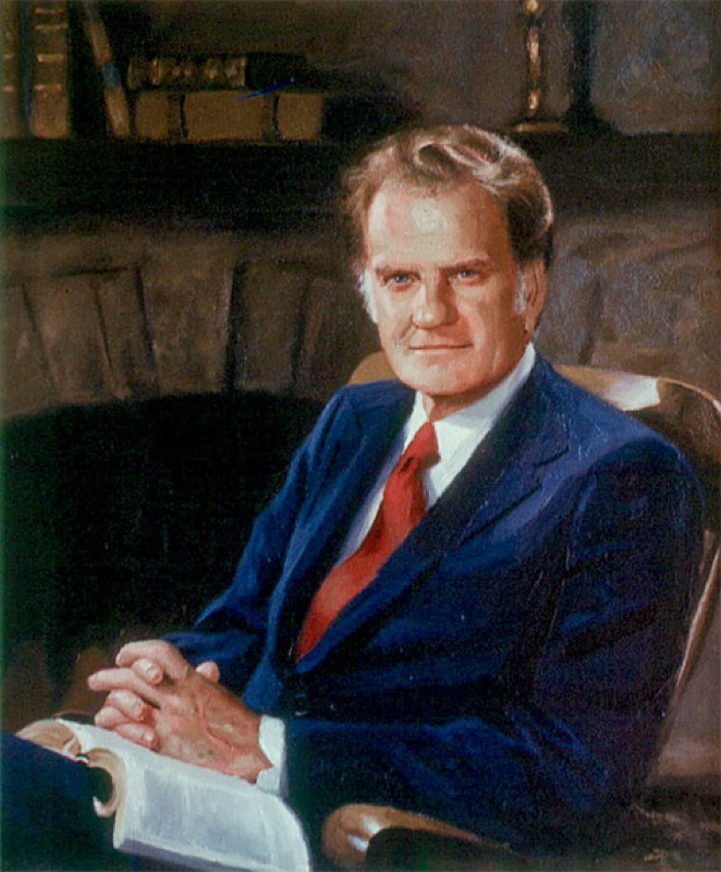 Dr. Billy Graham — oil on canvas by Harold Davis