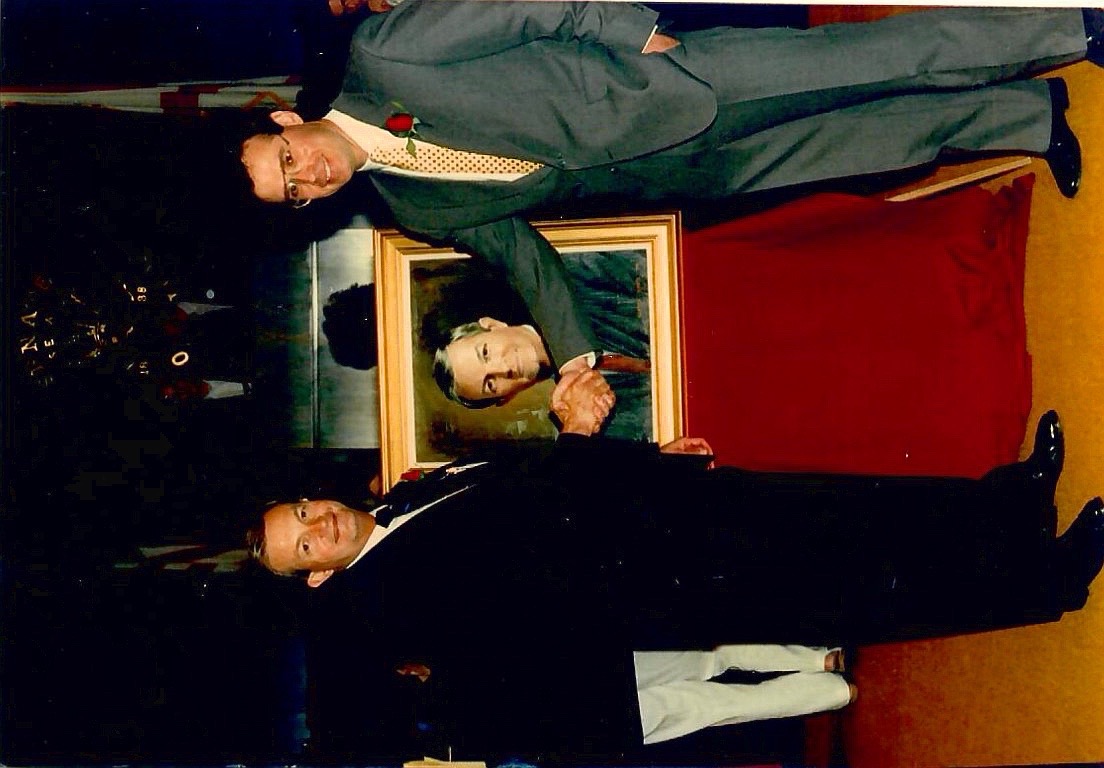 Harold Davis with John Vogt and his portrait